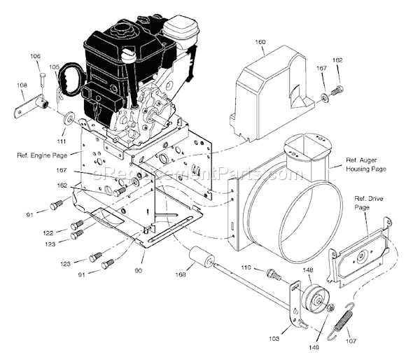 Murray 624555x61A (2005) 24" Dual Stage Snowthrower Page B Diagram