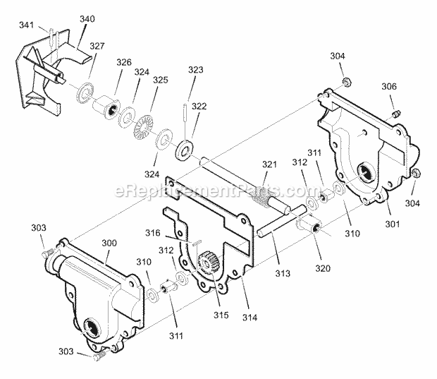 Murray 624604X0A (2003) Dual Stage Snow Thrower Gear_Case Diagram