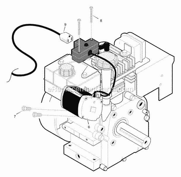 Murray 624604X0A (2003) Dual Stage Snow Thrower Electric_Start_Assembly Diagram