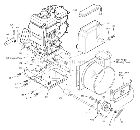 Murray 624650x16B (ST6524)(2007) 24" Dual Stage Snowthrower Page B Diagram