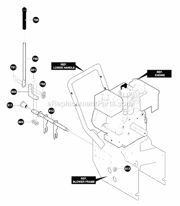 Murray 624804X31B (2000) Dual Stage Snow Thrower Shift_Yoke_Assembly Diagram