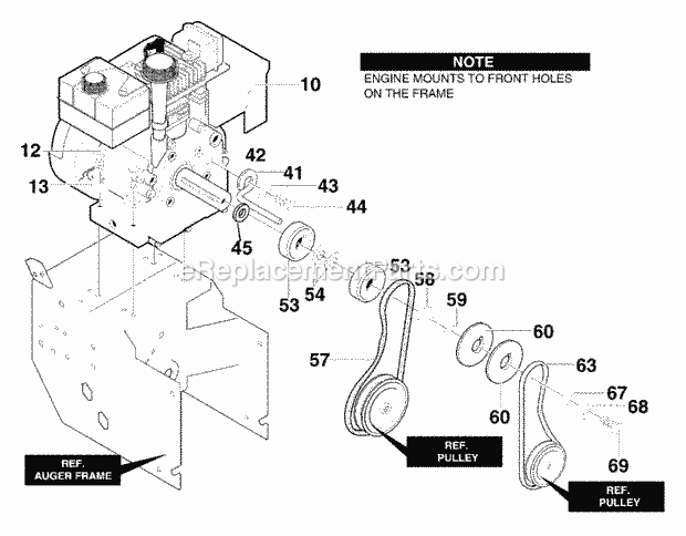 Murray 624804X31B (2000) Dual Stage Snow Thrower Engine_Assembly Diagram