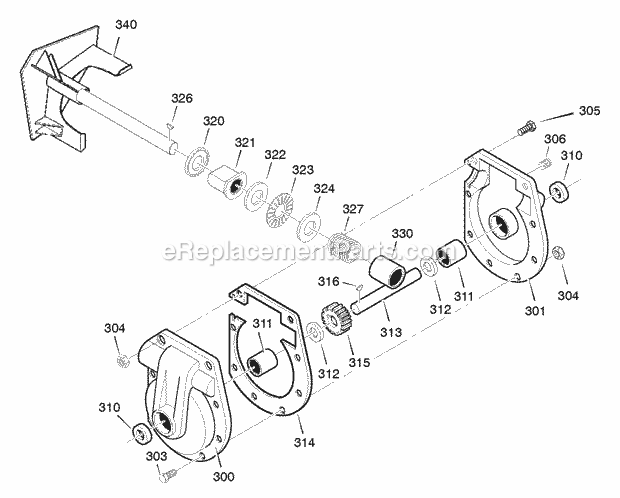 Murray 627107X31A (2005) Dual Stage Snow Thrower Gear_Case Diagram