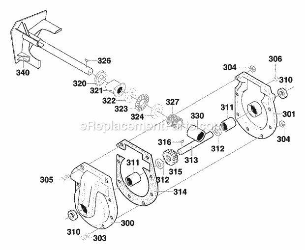 Murray 627804X6B (2000) Dual Stage Snow Thrower Gear_Case_Assembly Diagram