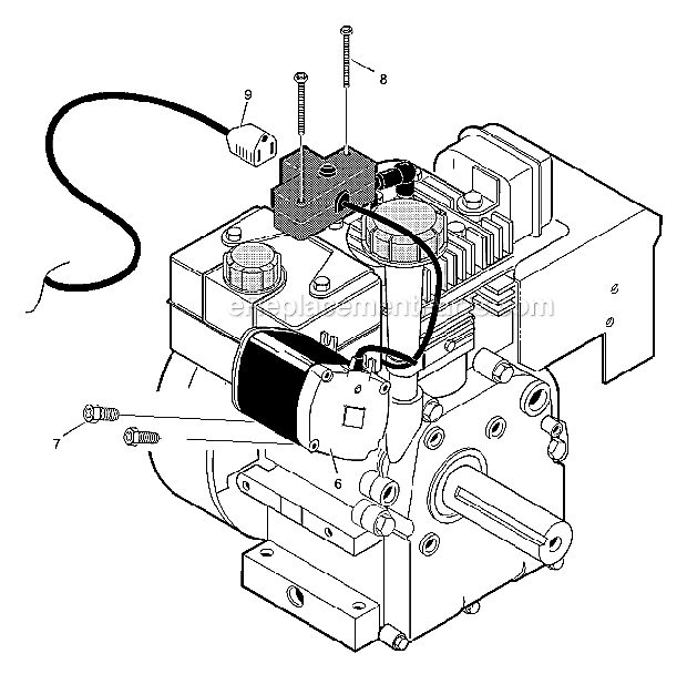 Murray 627804X89D Snowthrower Electric Start Assembly Diagram