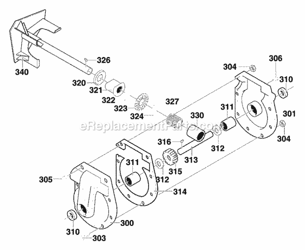 Murray 627805X85C (2001) Dual Stage Snow Thrower Gear_Case Diagram