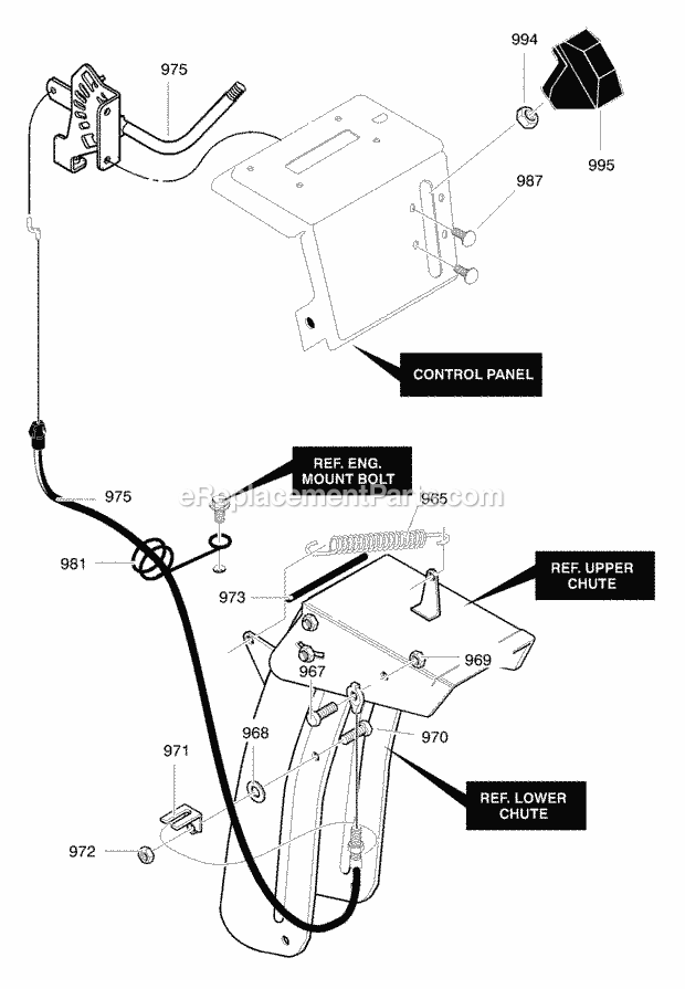 Murray 627809X54D (2003) Dual Stage Snow Thrower Remote_Control Diagram
