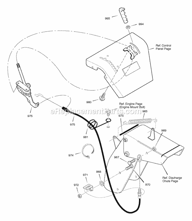 Murray 627809X83B (2005) Dual Stage Snow Thrower Remote_Control Diagram