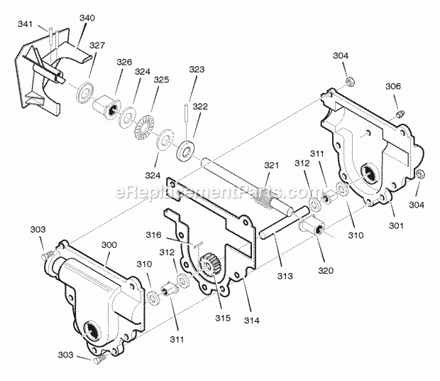 Murray 627850X0B (2004) Dual Stage Snow Thrower Gear_Case Diagram