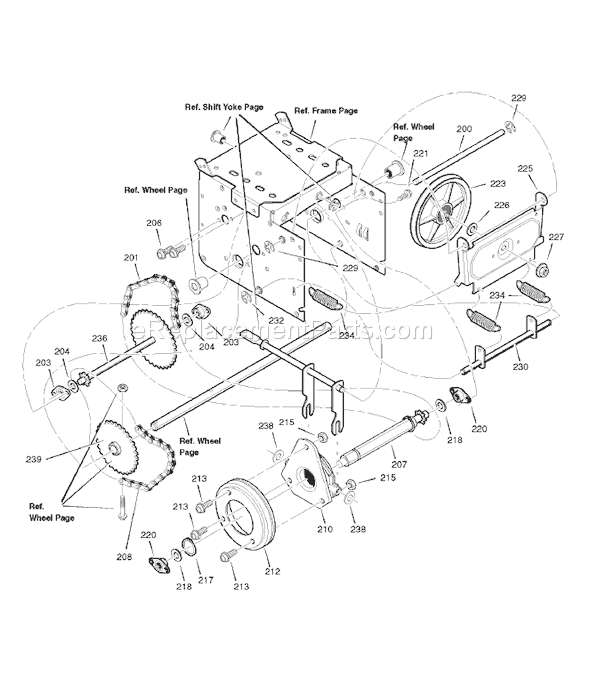 Murray 627855X110A (SN927)(2006) 27" Dual Stage Snowthrower Page C Diagram