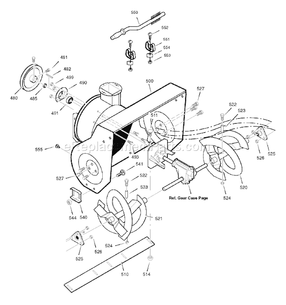 Murray 627855X110A (SN927)(2006) 27" Dual Stage Snowthrower Page E Diagram