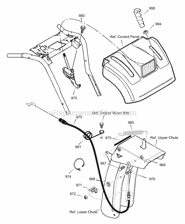 Murray 627858X43A (2003) Dual Stage Snow Thrower Remote_Control Diagram