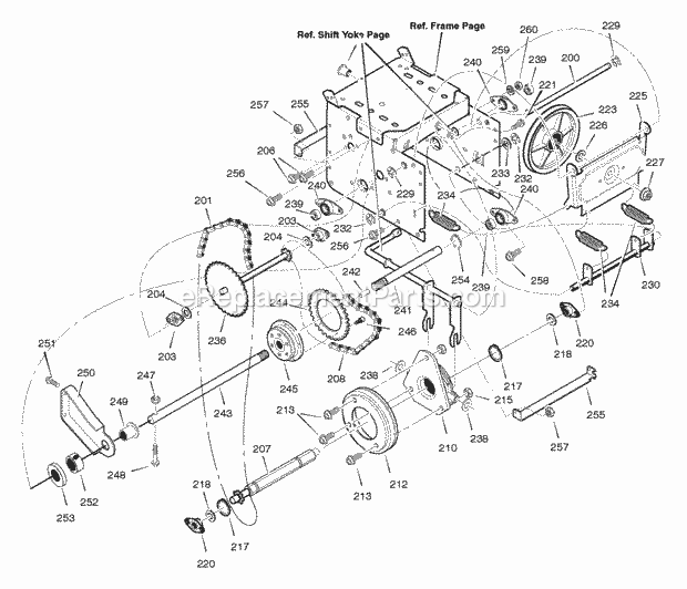 Murray 629101X61A (2005) Dual Stage Snow Thrower Drive Diagram