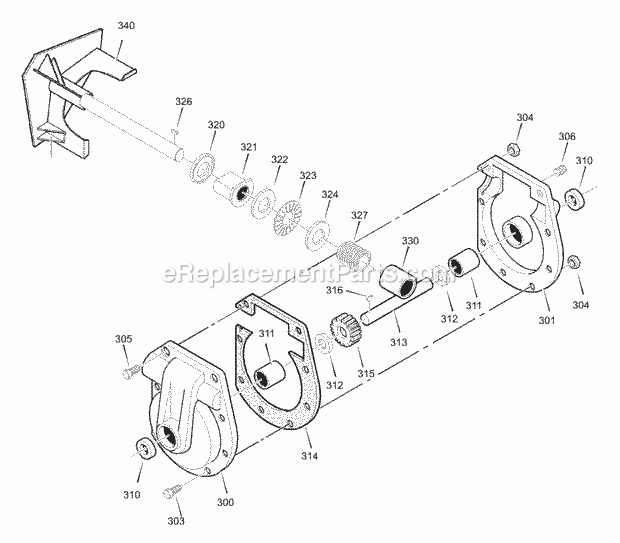 Murray 629104X85C (2001) Dual Stage Snow Thrower Gear_Case Diagram