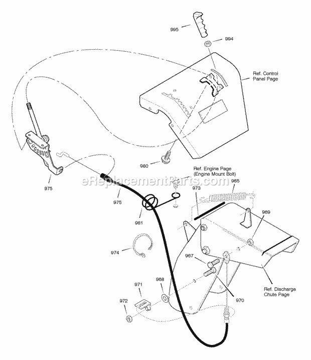Murray 629111X31A (2005) Dual Stage Snow Thrower Remote_Control Diagram