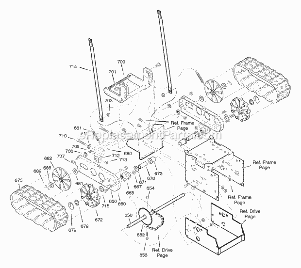 Murray 629116X85A (2005) Dual Stage Snow Thrower Track_Assembly Diagram
