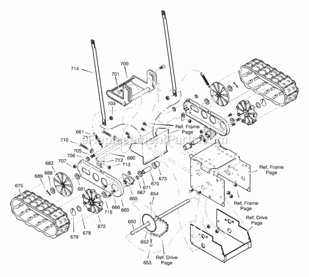 Murray 629906X85B (2001) Dual Stage Snow Thrower Track_Assembly Diagram