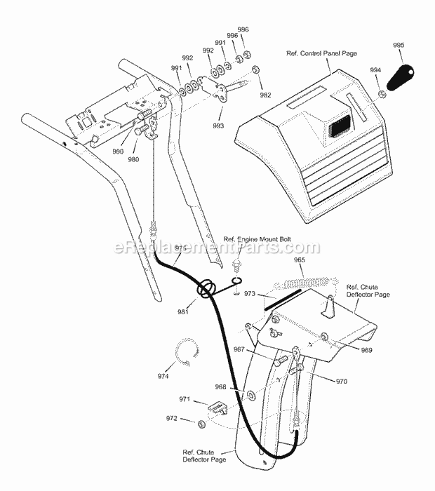 Murray 629906X85B (2002) Dual Stage Snow Thrower Remote_Chute_Control_Assembly Diagram