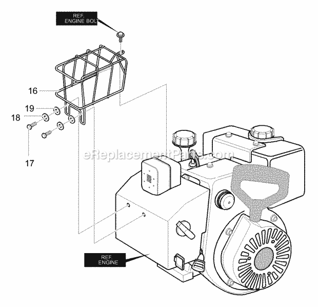 Murray 631109X54A (2001) Dual Stage Snow Thrower Muffler_Guard Diagram