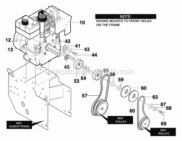 Murray 631109X54A (2001) Dual Stage Snow Thrower Engine_Assembly Diagram