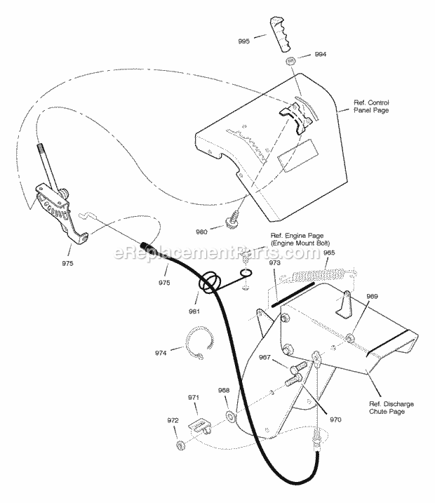 Murray 633124X0B (2004) Dual Stage Snow Thrower Remote_Control Diagram