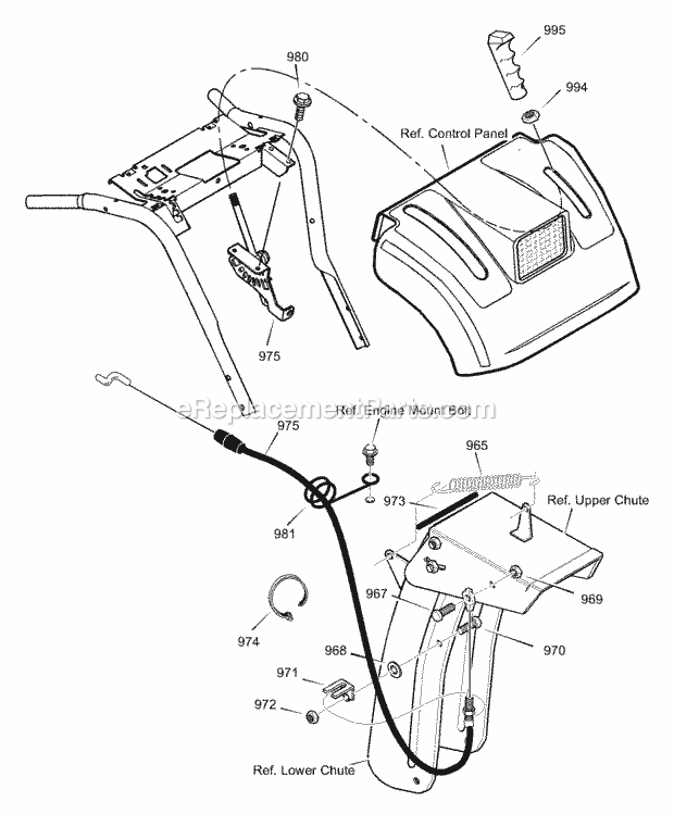 Murray 633128X43A (2003) Dual Stage Snow Thrower Remote_Control Diagram