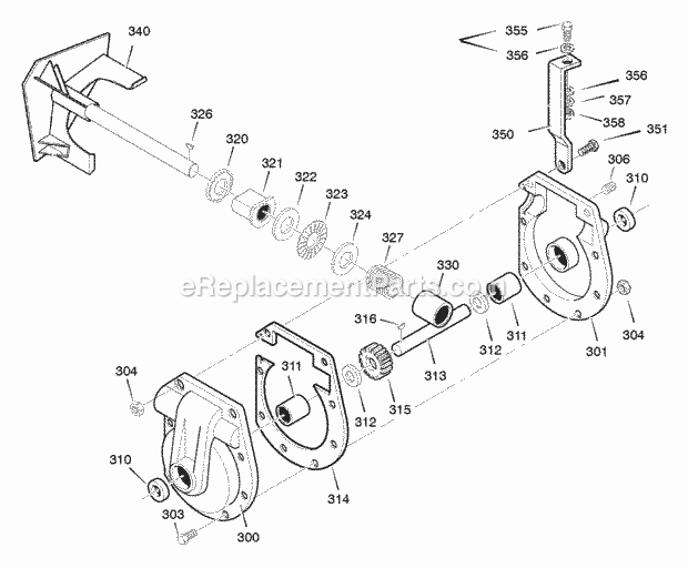 Murray 633128X43B (2004) Dual Stage Snow Thrower Gear_Case Diagram