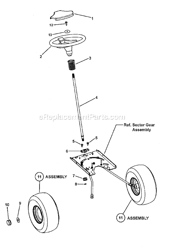 Murray 7800192 (LT20460) Lawn Tractor Page K Diagram