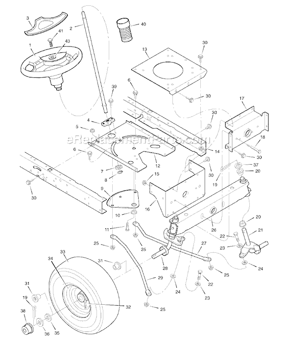 Murray 7800300 (405606x78C) Lawn Tractor Page H Diagram
