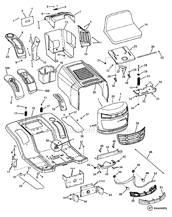 Murray 7800311 (CLT20460) Lawn Tractor Page G Diagram