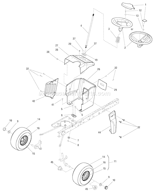 Murray 7800409 (ELT125380) Lawn Tractor Page J Diagram