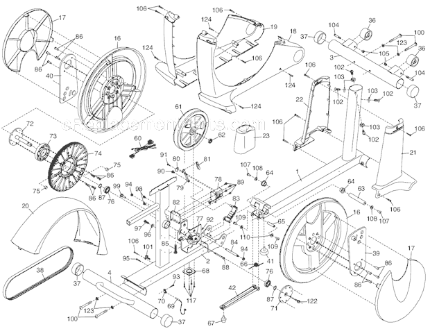 NordicTrack NTEL056090 E5VI Elliptical Page B Diagram