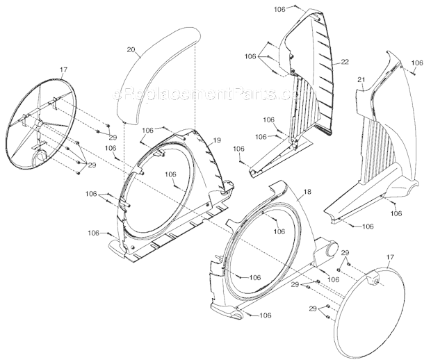 NordicTrack NTEL091090 Audiostrider 990 Pro Elliptical Page C Diagram