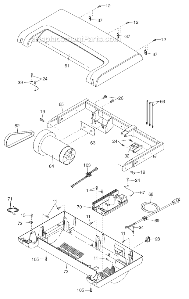 NordicTrack NTL070071 (A2350) Treadmill Page D Diagram