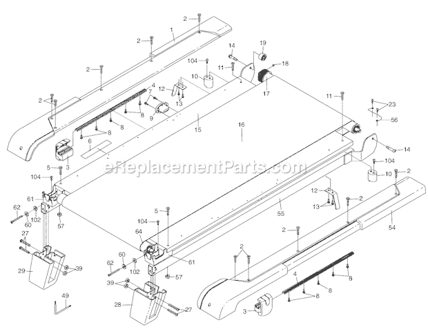 NordicTrack NTL078062 (C2255) Treadmill Page D Diagram