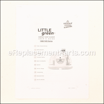 Bissell Little Green Machine Model 1400-4 User Manual