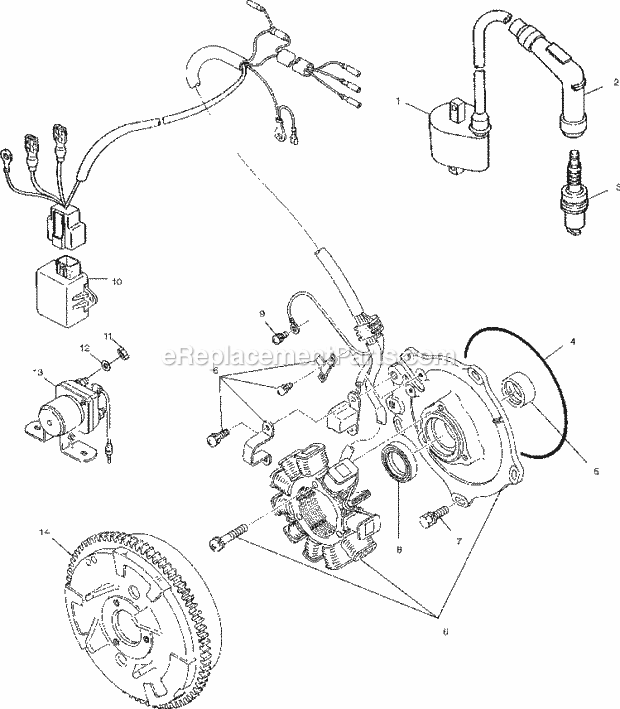 Polaris A00CD32AA (2000) Magnum 325 4X4 Magneto Diagram