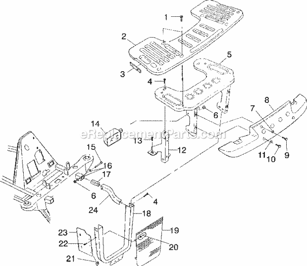 Polaris A00CD32AA (2000) Magnum 325 4X4 Front Rack And bumper Mounting Diagram