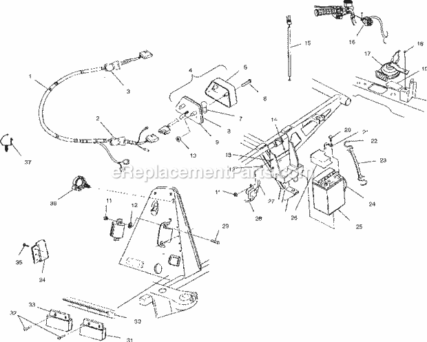 Polaris A01CB32AB (2001) Magnum 325 2X4 Electrical/Taillight Diagram