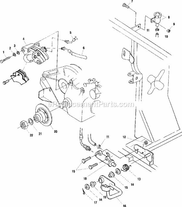 Polaris A01CH42AC (2001) Sportsman 400 Rear Brake/Foot Pedal Diagram