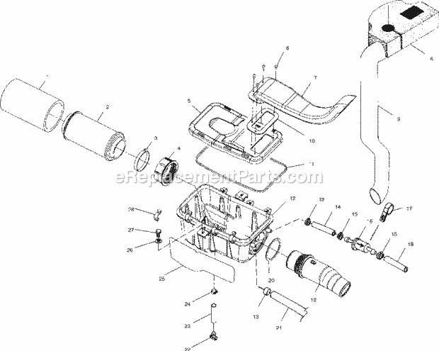 Polaris A01CH42AC (2001) Sportsman 400 Air Box Diagram