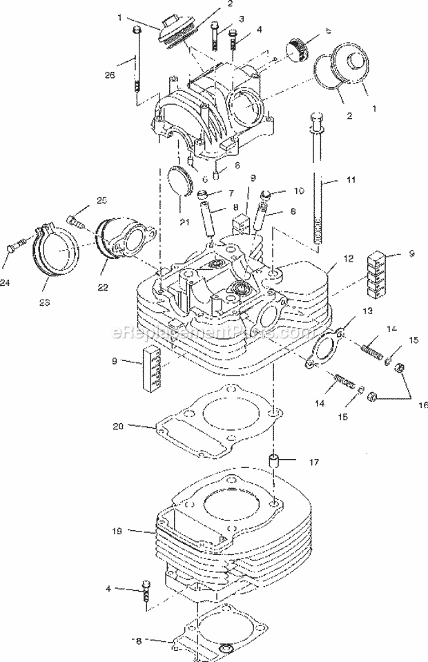 Polaris A02CK32AA (2002) Xpedition 325 Cylinder Diagram