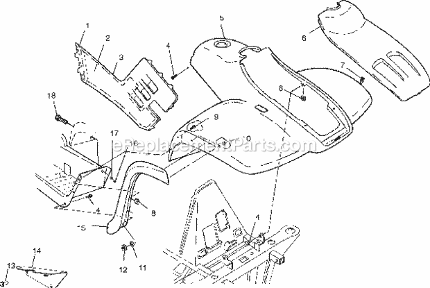 Polaris A03CH50AA (2003) Sportsman 500 Ho Front Cab Diagram