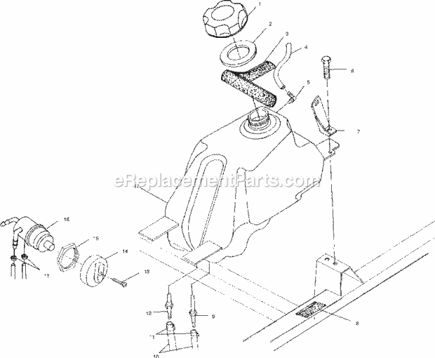 Polaris A03CH50AA (2003) Sportsman 500 Ho Fuel Tank Diagram