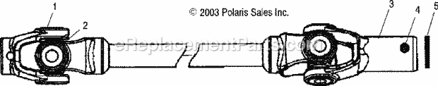 Polaris A04CH42AQ (2004) Sportsman 400 Prop Shaft - A04Ch42Aq/Ar/As/At/Av Diagram