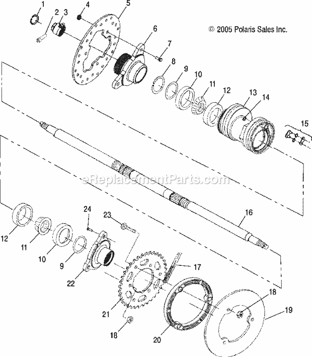 Polaris A06BG50AA (2006) Scrambler 500 4X4 Housing, Rear Diagram