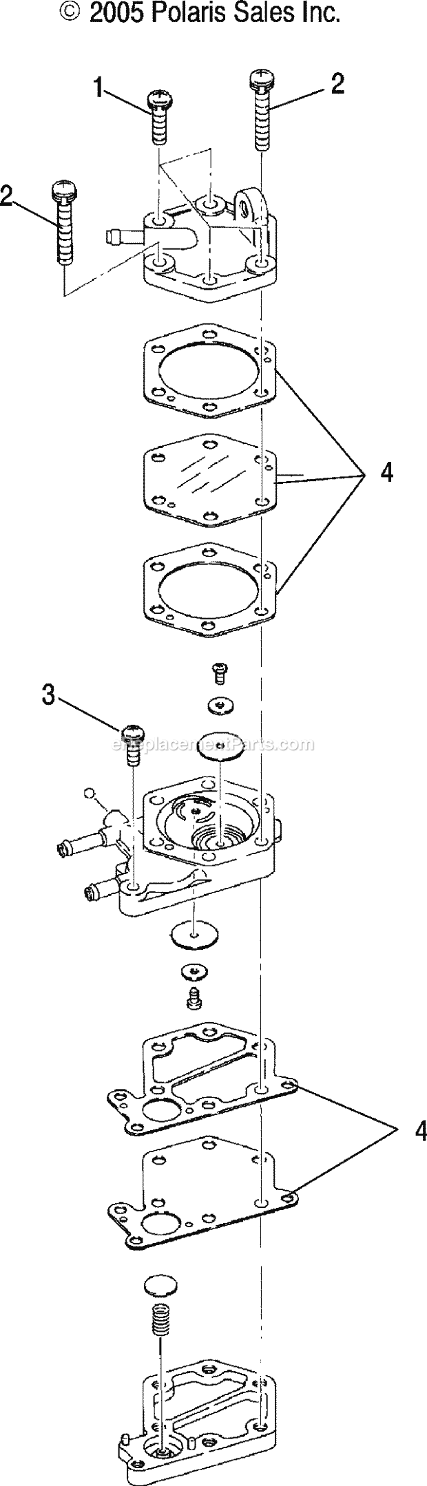 Polaris A06CL50AA (2006) Sportsman 6X6 Fuel Pump Diagram