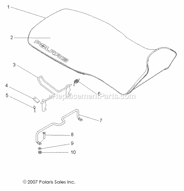 Polaris A09CA32AA (2009) Trail Boss 330 Body, Seat Asm. - A09Ca32Aa Diagram