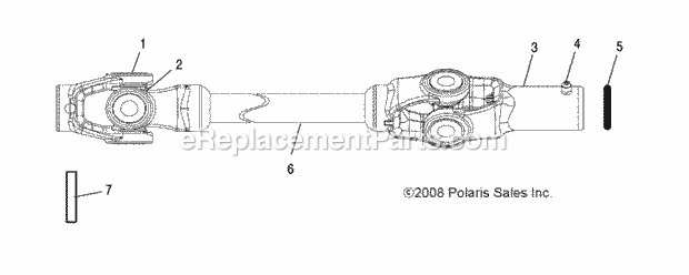 Polaris A11DH50FX (2011) Sportsman Touring 500 Ho Intl Drive Train, Prop Shaft Diagram