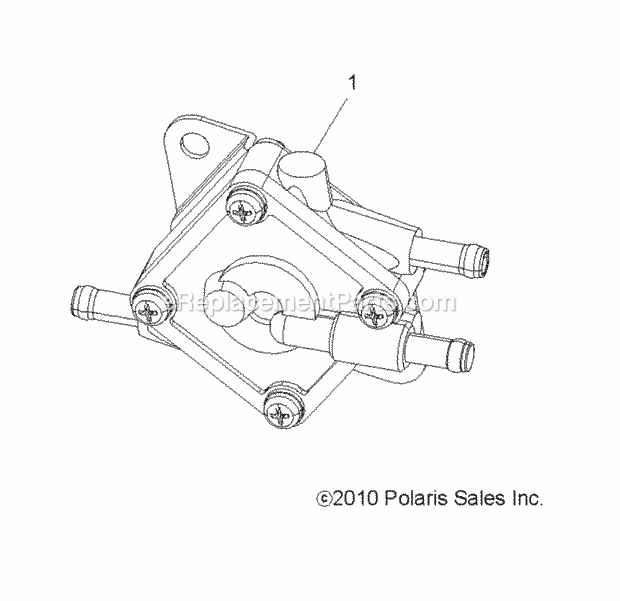 Polaris A12NG50AA (2012) Scrambler 500 4X4 Engine, Fuel Pump Diagram